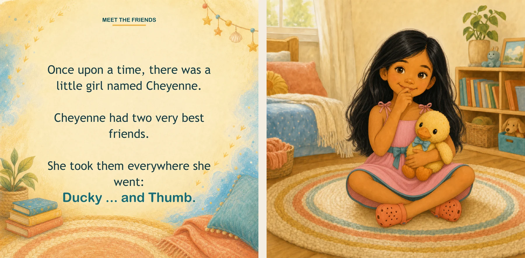 Meet the Friends spread from Ducky and the Thumb